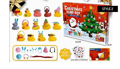 Christmas Rubber Ducks Countdown Advent Calendar - 3 Designs