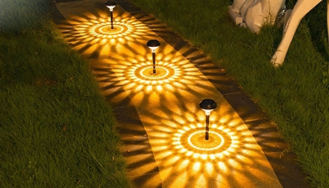 1, 2 or 4-Pack of Outdoor Solar Shadow-Casting Ambient Lights