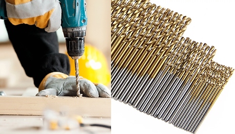 Universal Titanium Coated Drill Bit Set - Pack of 50 or 100!