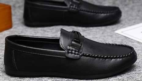 Men’s PU Leather Lightweight Slip-On Shoes - 2 Colours, 6 Sizes