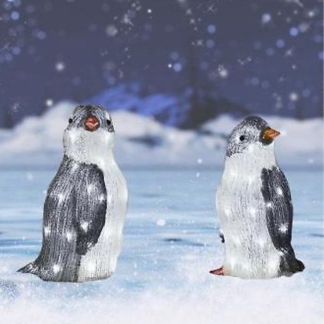 2D Christmas Penguin Acrylic LED Lights - 3 Styles