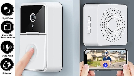Wireless Night Vision Motion Sensor Doorbell with Chime