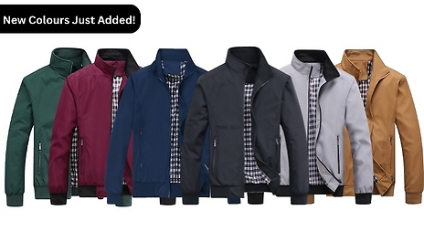 Men’s Harrington Jacket - 7 Colours & 7 Sizes
