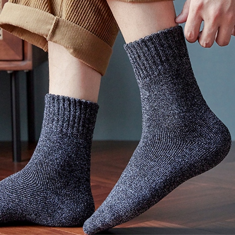 5 or 10-Pack of Warm Wool Socks - 5 Colours