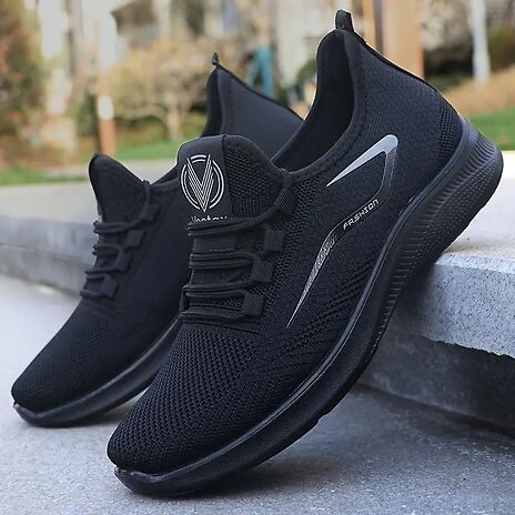 Breathable Mesh Slip-On Running Shoes - 2 Colours, 6 Sizes
