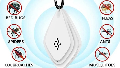 Portable Ultrasonic Pest Repellent Keychain - 2 Colours
