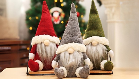 Santa Gnome Christmas Decorations - 3 Colours