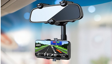 Car Rear View Mirror Phone Holder
