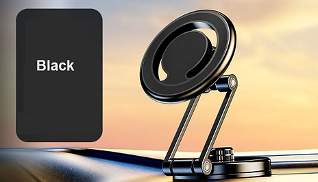 Car Mount Magnetic Phone Holder for Dashboard - Black or Silver