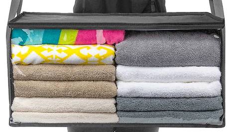 2 or 4 Pack Transparent Window Organiser Bag - 3 Colours