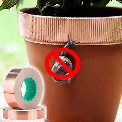 1, 2, or 4 Slug Repellent Copper Tape Rolls - 3mm to 18mm