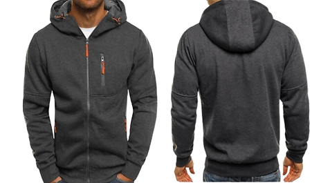 Men’s Zip-Up Hoodie - 3 Colours & 5 Sizes