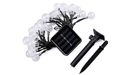 1 or 2 Solar-Powered 30-50 LED String Lights - 3 Colours
