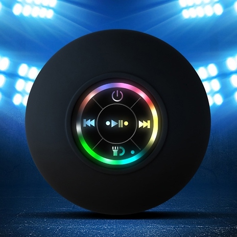 Waterproof Bluetooth Shower Speaker with LED Lights - 6 Colours