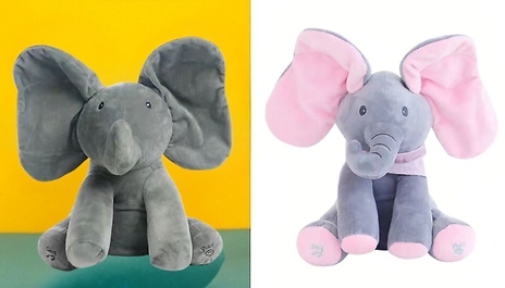 Peek-a-Boo Singing Plush Animal Toy - 3 Options