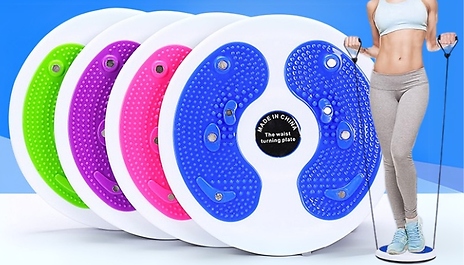 Fitness Twist Waist Disc Board with Optional Resistant Bands! - 4 Colours!