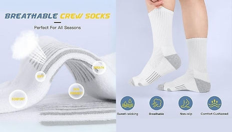 3 or 6-Pack Men’s Socks - 5 Colours