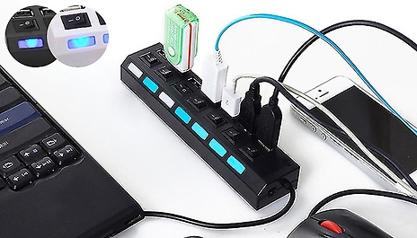 4 or 7-Port Universal USB Charging Station – Black or White