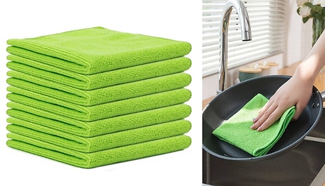 5-Pack Microfiber Cleaning Cloths - 4 Colours