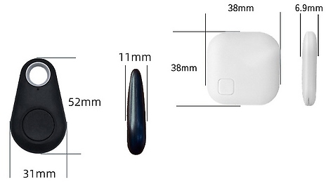 1, 2 or 3 GPS Tracker Key Rings - 8 Colours, 4 Designs