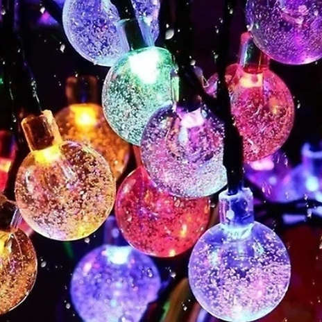 1 or 2 Solar-Powered 30-50 LED String Lights - 3 Colours