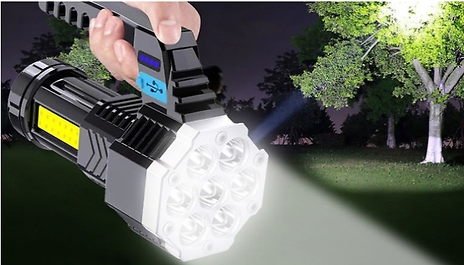 7-LED USB Rechargeable Flashlight With Cob Side Light