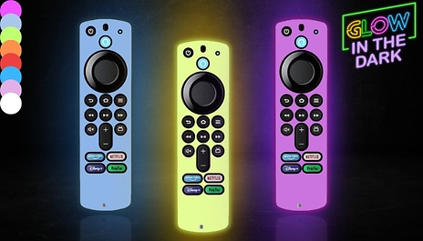 1, 2 or 4-Pack of Silicone Covers Compatible with Amazon Fire Remote - 8 Colours