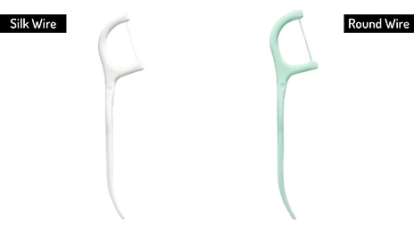 50, 100 or 150-Pack of Ultra-Fine Tooth Floss Sticks - Round or Silk Wire