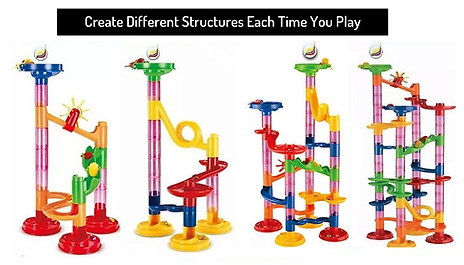 105-Piece Marble Run Toy Set