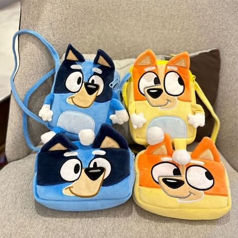 Plush Puppy Backpack or Pencil Case - Yellow or Blue