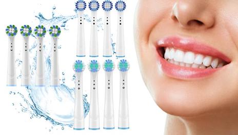 Toothbrush Heads Compatible with Oral B - 4, 8, 12, 16 or 24 Pack, 3 Styles