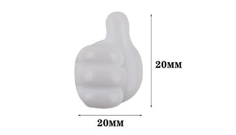 10-Piece Hand-Shaped Self Adhesive Mini Hook Holders