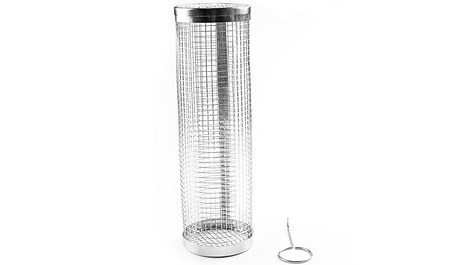 1 or 2-Pack of Stainless Steel BBQ Grill Baskets - 2 Sizes