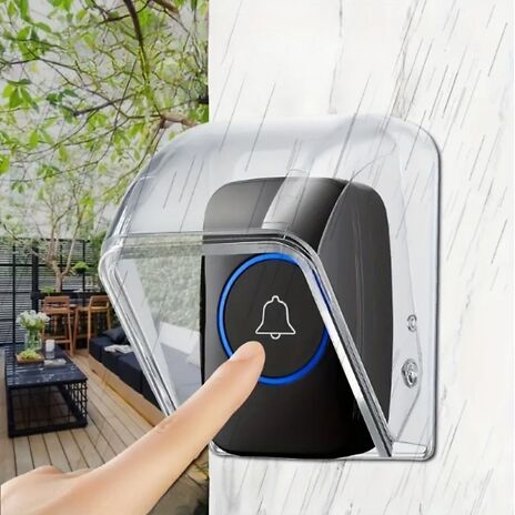 1, 2 or 4-Pack Transparent Waterproof Doorbell Covers