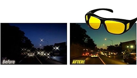 Anti-Glare Driving Night Vision Glasses - 1 or 2-Pack!