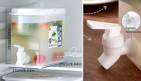 3.5L Cold Drinks Container with Built-In Tap
