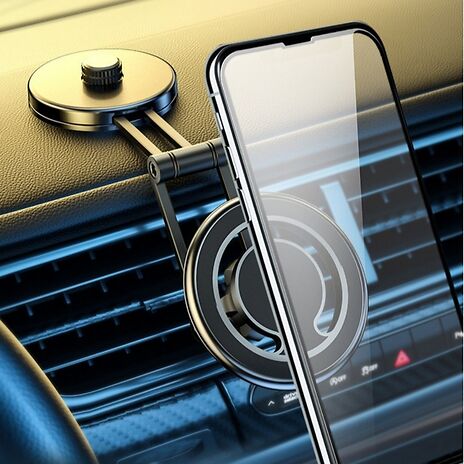 Car Mount Magnetic Phone Holder for Dashboard - Black or Silver