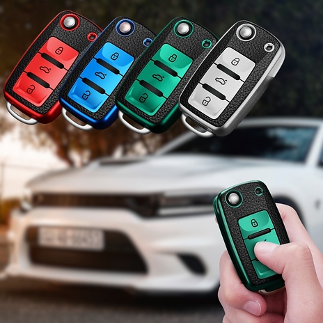 Car Key Protective PU Leather Case Cover - 4 Colours