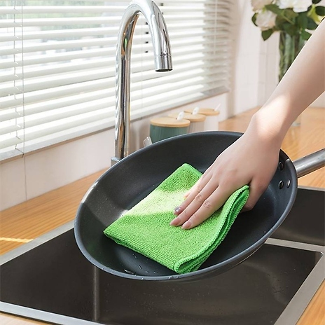 5-Pack Microfiber Cleaning Cloths - 4 Colours