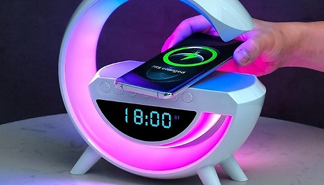 G Shaped Wireless Charger Speaker & Lamp