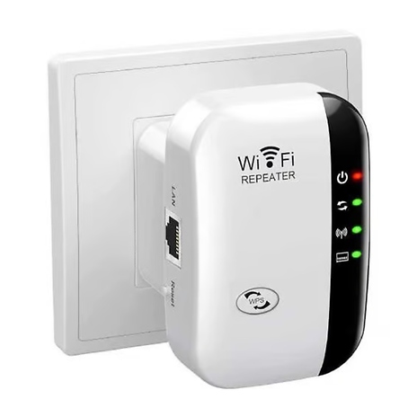 Plug-In Wi-Fi Booster - Up to 300m Coverage!