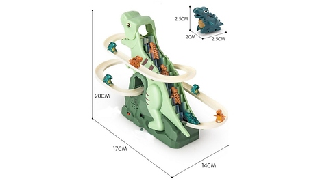 Dinosaur Track Toy Set with Climbing Hill & Slides