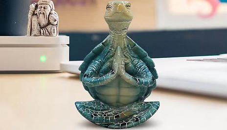 Sea Turtle Meditation Yoga Garden Statue