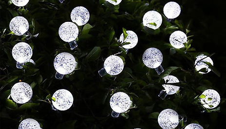 1 or 2 Solar-Powered 30-50 LED String Lights - 3 Colours