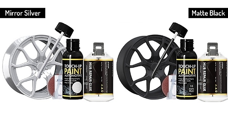 Car Wheel Rim Polishing & Painting Repair Kit - 6 Colours