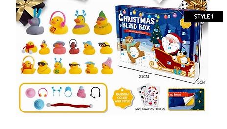 Christmas Rubber Ducks Countdown Advent Calendar - 3 Designs