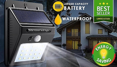 Motion-Activated Solar Security Lights - Pack of 1, 2, 3 or 4
