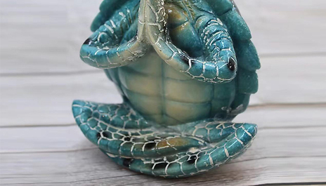 Sea Turtle Meditation Yoga Garden Statue
