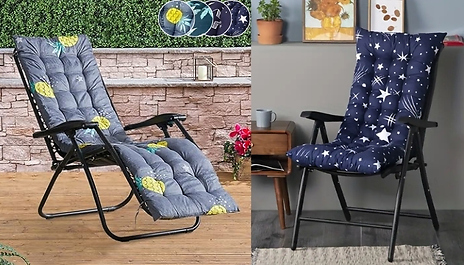 Sun Lounger Cushion Pad! - 2 Sizes & 4 Styles