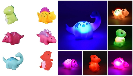 Kids Light-Up Touch-Sensor Dinosaur Bath Toys
